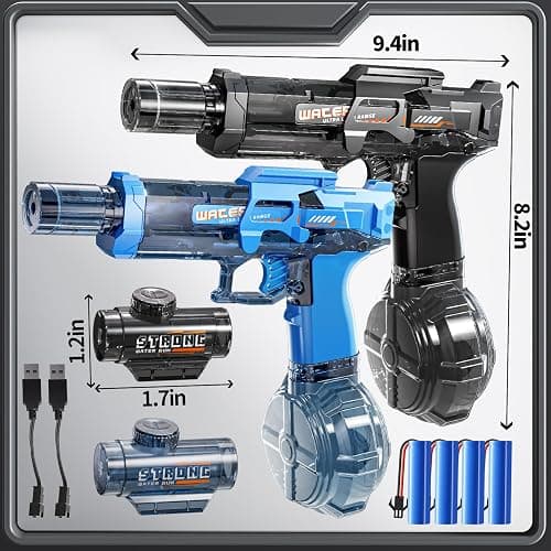 ZDRKWSM 2 Pack Electric Water Guns for Kids, Water Blaster Squirt Guns with Flashing Muzzle,Range up to 32ft, Summer Outdoor Beach Swimming Pool Party Toys, Gift for Kids Age 8 9 10 11 12 Years Old thumbnail 3