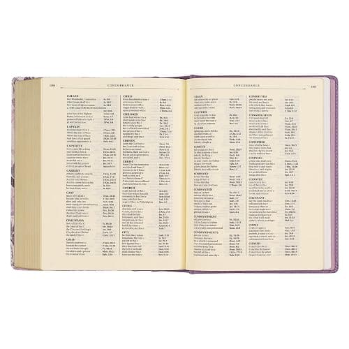 KJV Holy Bible, Note-taking Bible, Faux Leather Hardcover - King James Version, Purple Floral Printed (KJV Note-taking Editions) thumbnail 7