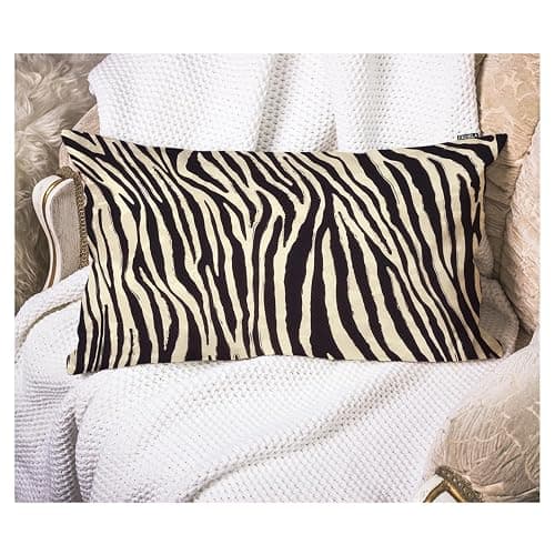 EKOBLA Decorative Lumber Cushion Case Zebra Striped Printed African Safari Skin Cotton Linen Farmhouse Throw Pillow Covers Cushion Case 12x20 Inches for Couch Sofa Home Decoration - Image 1