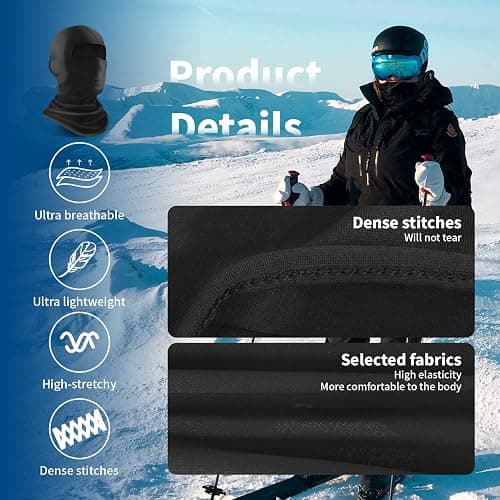YESLIFE Balaclava Ski Mask for Men and Women, Winter Face Mask, Shiesty for Skiing, Snowboarding & Motorcycle thumbnail 5
