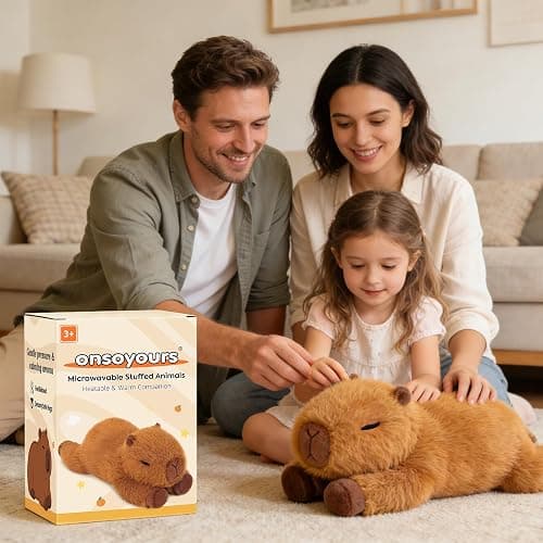 Onsoyours Original Capybara Microwavable Stuffed Animal, Heatable Lavender Scented Capybara Plush for Warmth & Stress Relief - Comfort Plushies Toys for Kids & Adults thumbnail 2
