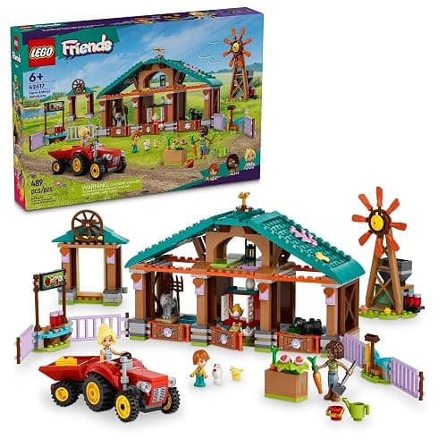 LEGO Friends Farm Animal Sanctuary Building Toys Set - Farm Toy Set with Tractor - Birthday Gift Idea for Kids, Girls & Boys, Ages 6+ - Includes 3 Minifigures & 5 Farm Animals - 42617 - Image 1