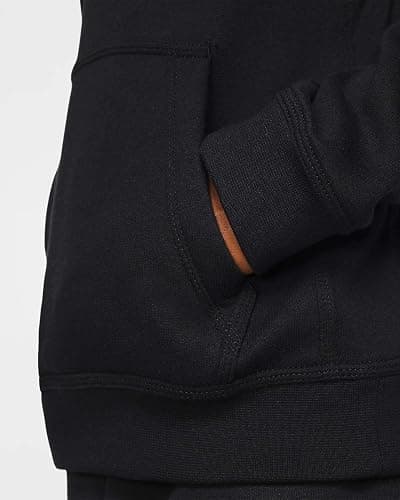 NIKE Boy's Nsw Pull Over Hoodie Club, Black/White, Large thumbnail 7