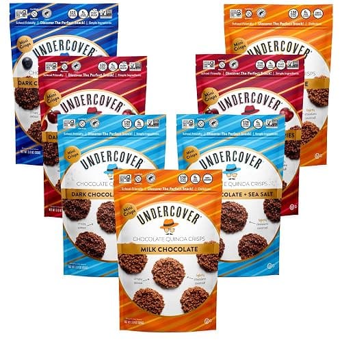 Undercover Snacks Chocolate Quinoa Crisps - Variety Sampler Pack | 7-Pack, 3oz Bags of Mini Crisps | Gluten Free, Nut-Free, Allergen Friendly, Kosher - Image 1