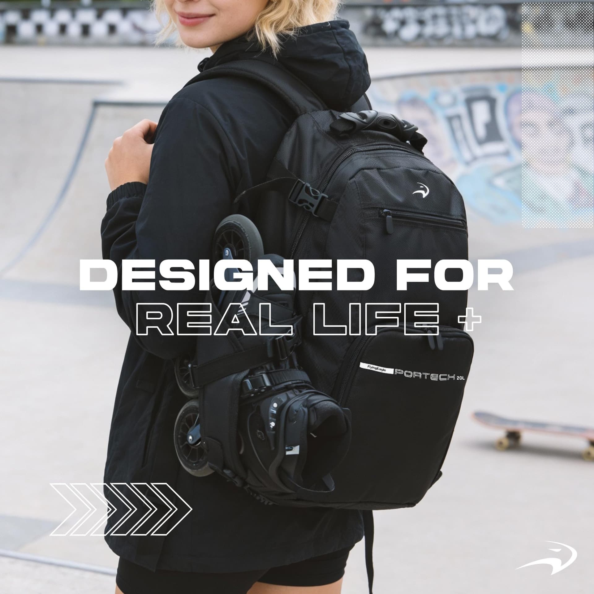 Flying Eagle Inline Skates Travel Backpack thumbnail 6
