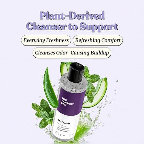Her Fantasy Box | Refresh pH Balancing Shower Gel - Natural Feminine Hygiene Solution for Gentle Cleansing, Odor Control, and Skin Nourishment - pH-Balanced Formula for All Skin Types (8 oz) thumbnail 2