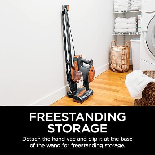 Shark Rocket Ultra-Light Corded Bagless Vacuum for Carpet and Hard Floor Cleaning with Swivel Steering (HV301), Gray/Orange thumbnail 8