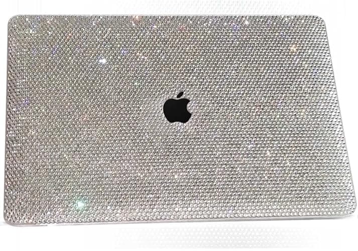 Teazgopx Bling Rhinestone Case Compatible with MacBook Air 13 inch 2022 2021 2020 2019 2018 Release M1 A2337 A2179 A1932 Touch ID,Glitter Sparkle Diamond Case Fashion Luxury Shiny Crystal Hard Shell thumbnail 5