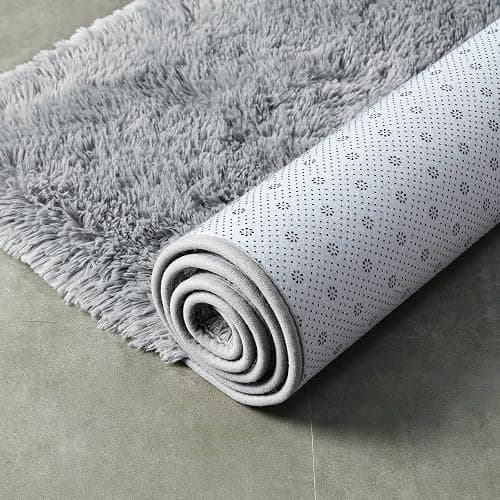 Andecor Soft Fluffy Bedroom Rugs, 4 x 6 Feet Indoor Shaggy Plush Area Rug for Boys Girls Kids Baby College Dorm Living Room Home Decor Floor Carpet, Grey thumbnail 9