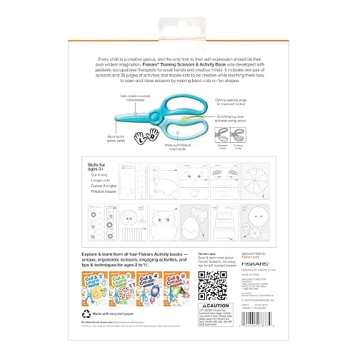 Fiskars Cut & Learn Kids Activity Book and Training Scissors - Gifts for Kids - Ages 3+ - Ages 3+ thumbnail 5