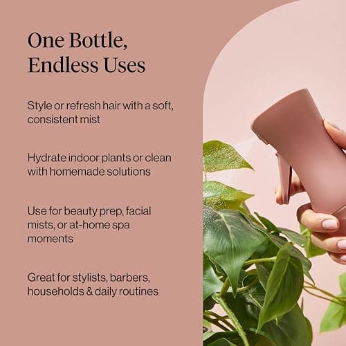 Kitsch Continuous Spray Bottle for Hair – Fine Mist Water Mister & Water Spray Bottle – Recycled Hair Spray Bottle – Spray Bottles for Cleaning, Styling, Plants & More – Terracotta, 150ml thumbnail 6