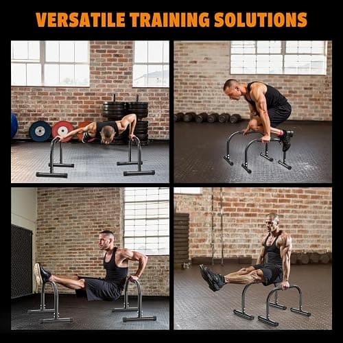 AmazeFan Parallettes Bars, High Steel Push Up Bar Strength Training For Handstands, Calisthenics Bars & Dip Bars, Calisthenic, Push Up Stands Handle for Floor Workouts Calisthenics Equipment ﻿ thumbnail 5