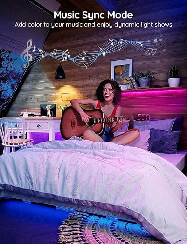 Govee Smart RGB LED Strip Lights, 16.4ft WiFi LED Strip Lighting Work with Alexa and Google Assistant, 16 Million Colors with App Control and Music Sync LED Lights for Bedroom, Home Decor thumbnail 4