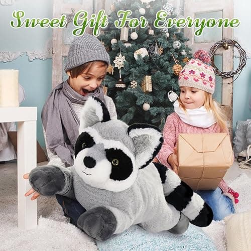 BENINY Giant Raccoon Plush Stuffed Animal 30" - Oversized Raccoon Plushies - Fluffy Big Stuffed Racoon Toy Birthday Gifts for Kids - Sweet Companion thumbnail 8