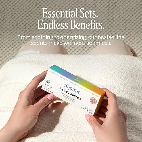 Cliganic Organic Essential Oils Set (Top 5 x 15ml) - 100% Pure Natural - Aromatherapy, Candle Making - Peppermint, Lavender, Eucalyptus, Lemongrass & Orange thumbnail 4