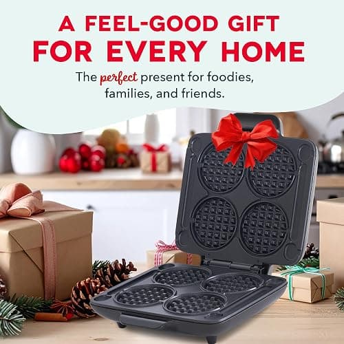DASH Multi Mini Waffle Maker - Four 4” Waffle Molds, Nonstick Waffle Iron with Quick Heat-Up, Nonstick Surface - Perfect Mini Waffle Maker for Kids and Families, Just Add Batter thumbnail 7