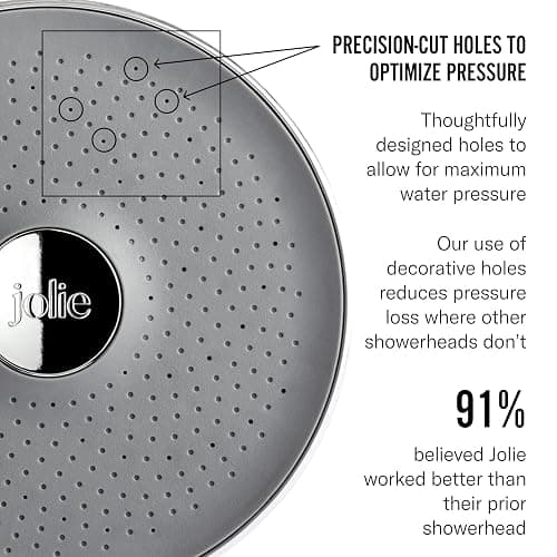 The Jolie Filtered SHOWERHEAD with Shower Water Filter System- High Pressure Showerhead, Hair and Skincare Accessory to Improve Beauty and Personal Care Routine (New Brushed Steel) thumbnail 4