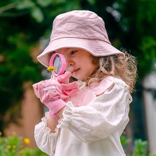 ROBOTIME Kids Gardening Set, 17PCS Kids Gardening Tools for Girls, Toddler Gardening Set with Hat, Apron, Gloves, Watering Can & Tool Bag – Outdoor Garden Toy Kit (Pink) thumbnail 6