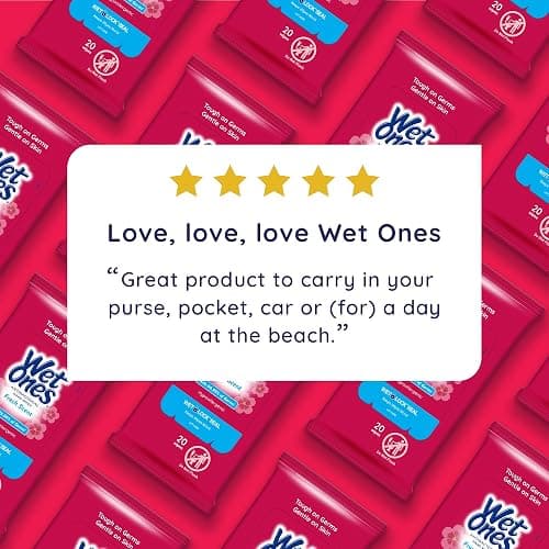 Wet Ones Antibacterial Hand Wipes, Fresh Scent, 20 Wipes (Pack of 10) | Travel pack hand sanitizer wipes, Made with aloe, Hypoallergenic, Paraben free, No sticky residue thumbnail 5
