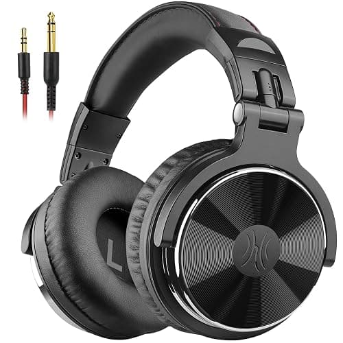 OneOdio Wired Over Ear Headphones Hi-Res Studio Monitor & Mixing DJ Stereo Headsets with 50mm Drivers and 1/4 to 3.5mm Jack for AMP Computer Recording Podcast Keyboard Guitar Laptop - Black - Black - One Size - Over-Ear Headphones - Image 1