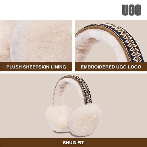 UGG Tasman Sheepskin Earmuffs for Women, Soft Genuine Shearling Ear Warmers thumbnail 6