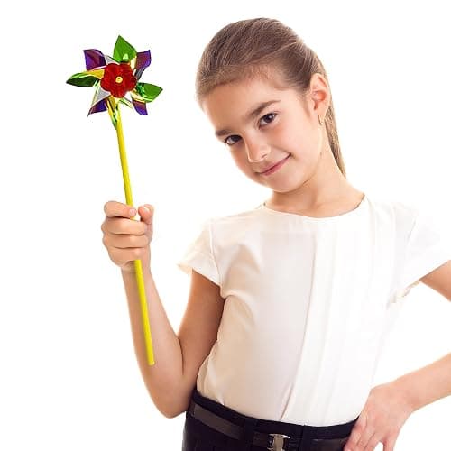 ArtCreativity Pinwheels for Kids - Pack of 24 - Reflective Pinwheel for Yard and Garden Wind Spinners, Lawn Windmill Toy, Fun Carnival Toy and Party Favor - Party Lawn Decor thumbnail 2