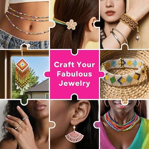 Glass Seed Beads Kit – 28 Assorted Colors Small Beads Set for Jewelry Making, DIY Bracelets, Necklaces, Earrings, Craft Projects thumbnail 5