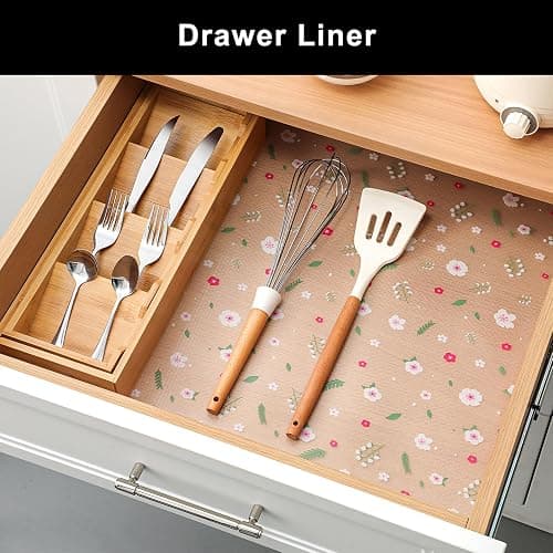 Cooyes Shelf Liner – Premium Non-Adhesive Cabinet & Drawer Liner for Kitchen – Waterproof Shelf Paper with Modern Pattern – Durable EVA Cabinet Mat – Easy to Cut thumbnail 3