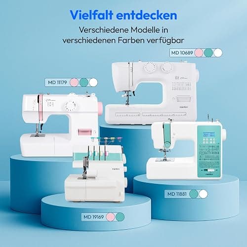 MEDION Nähmaschine SM70 (70 Watt, 12 verschiedene Stichmuster, LED Nählicht, einstellbare Stichlänge, Rückwärtstaste, Fadenschneider, MD11179) rosa thumbnail 6