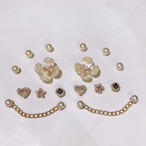 Viojrlly décoration de boucle de chaussure en forme de fleur de cerisier rose, ensemble de décoration de fleur de cerisier rose pour les cadeaux pour les femmes et les enfants thumbnail 4