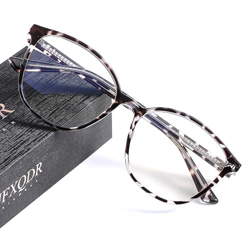 JFXQDR Women's Blue Light Blocking Glasses, TR90 Frame Computer Gaming Glasses Anti Eyestrain & UV Glare RF6208 - Image 1