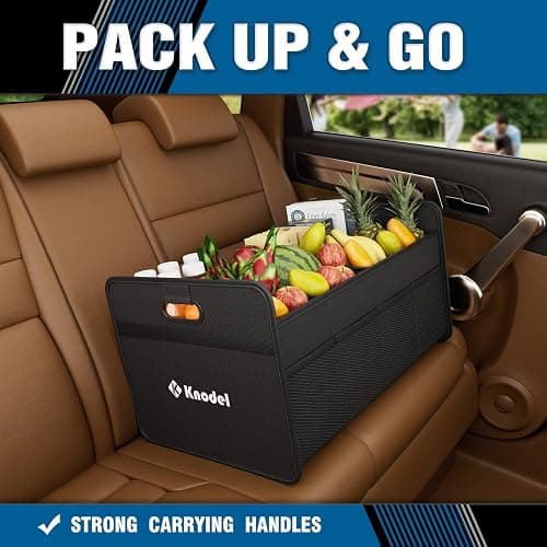 K KNODEL Car Trunk Organizer, Foldable Organizer for Car, Automotive Consoles & Organizers, Storage with Reinforced Handles (Medium, Black) thumbnail 5