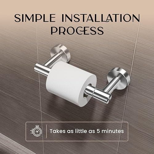 Day Moon™ - Toilet Paper Holder - Modern Roll Holder for Bathroom - 1 Pack - Wall Mount - Classic, Polished Chrome thumbnail 4