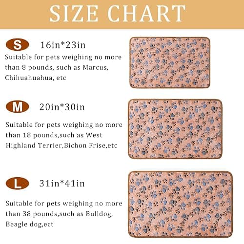 1 Pack 3 Blankets Super Soft Fluffy Premium Fleece Pet Blanket Flannel Paw Printed Throw for Dog Puppy Cat (Medium 30x20'', Beige, Grey, Navy) thumbnail 4