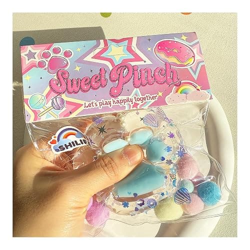 Taba Squishy Crystal Cat Claw Random Color , Kawaii Squishies PVC Toys, Stress Relieving Fur Ball OPP Packaging Gifts|Squishy Fidget Toys for Anxiety & Relaxation|Perfect Desk Accessory (1pcs) thumbnail 6