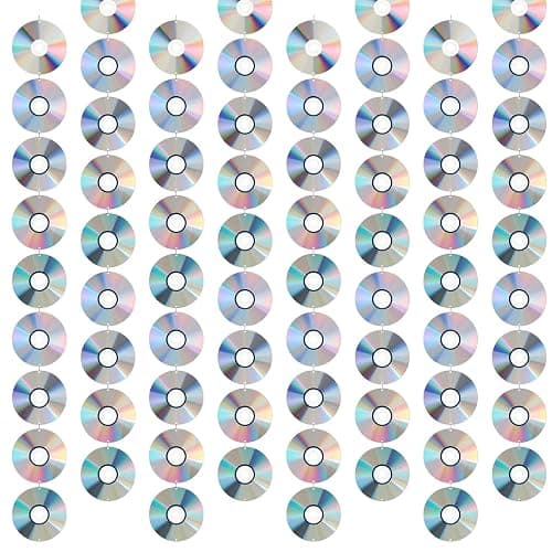 Kingdder 15 Packs Y2k Party Decorations Cd Wall 2000s Room Decor | 60 Cd Garland 90s Party Decorations Shining Disco Musical Cutouts Hanging Banners for 1990s 2000s Birthday Vintage Party - Image 1