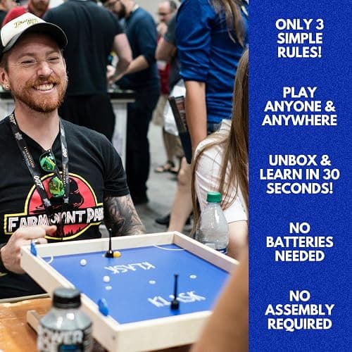 KLASK: The Magnetic Award-Winning Party Game of Skill - for Kids and Adults of All Ages That’s Half Foosball, Half Air Hockey thumbnail 4