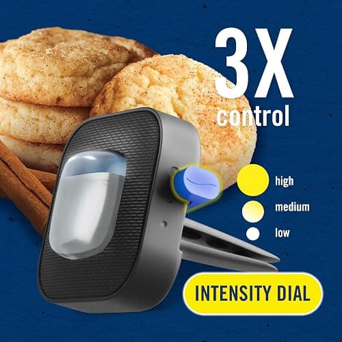 Febreze Car Air Freshener, Odor-Fighting Automotive Vent Clip, Scented Car Accessories, Long Lasting for Strong Odors, Cinnamon Sugar Cookie Scent, 4 Count thumbnail 6