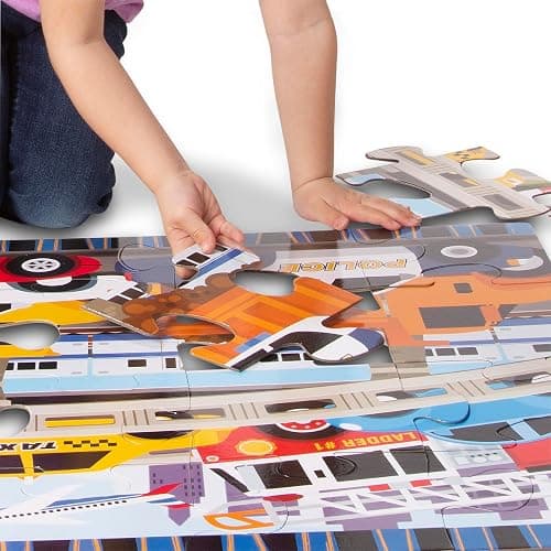 Melissa & Doug Traffic Jam Jumbo Floor Puzzle (24 Pieces, 2 x 3 Feet), Vehicle-Themed Jigsaw Puzzle for Preschoolers and Kids Ages 3+ - FSC Certified thumbnail 8