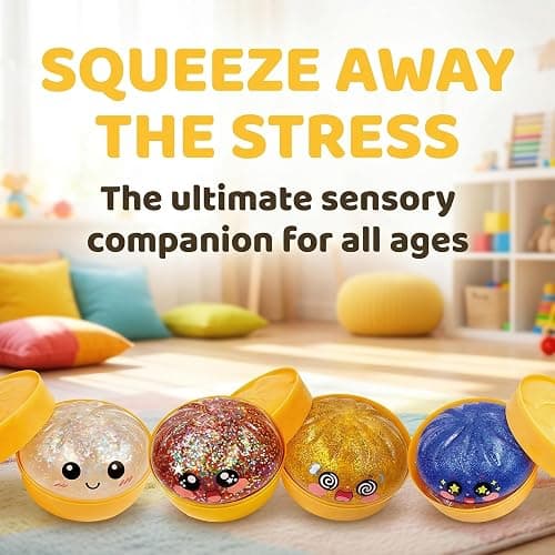 2-Pack Glitter Dumpling Squishy Set - Colorful Sensory Stress Relief Collections, Random Squishy Gift Box with Sparkly Dumplings for Party Favors & Collectibles (Random-2 PCS) thumbnail 7