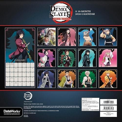 2026 Demon Slayer: Kimetsu no Yaiba Wall Calendar thumbnail 4