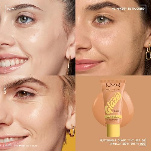NYX PROFESSIONAL MAKEUP Buttermelt Glaze Soft Glow Skin Tint + SPF 30, Up To 12HR Wear, 02 Vanilla Bean Butta thumbnail 4