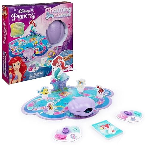 Spin Master Games, Disney Princess, Little Mermaid Charming Sea Adventure Game, Disney Princess Toys for Kids, 2-4 Players, for Ages 4+ - Image 1