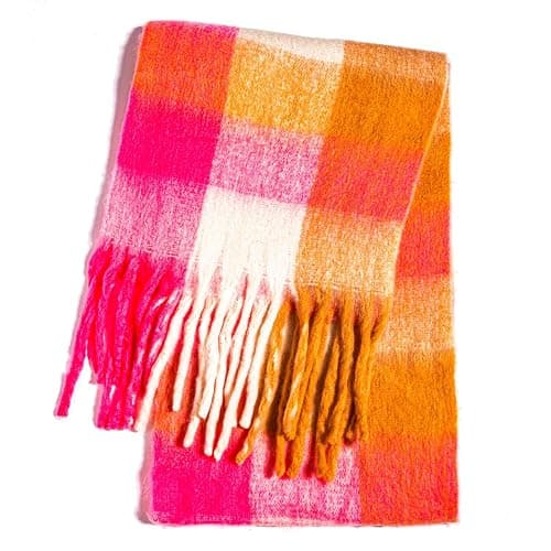TUSHUSTY Winter Women Chunky Scarf Warm Blanket Big Thick Large Oversized Wrap Colorful Long Solid Scarves thumbnail 5