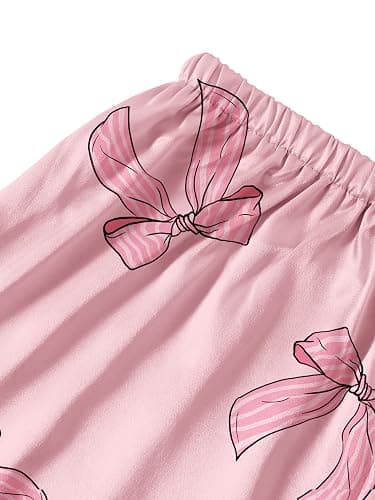 LYANER Women's Satin Pajamas Set Short Sleeve Button Shirt Silky Sleepwear with Shorts Set PJ thumbnail 4