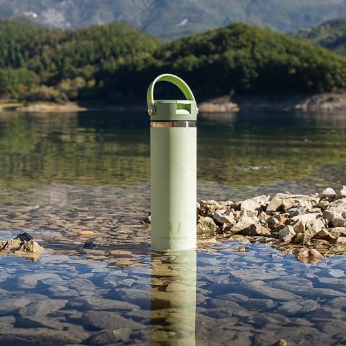Sparrow Trinkflasche Edelstahl 500ml - Weiter Öffnung SwivelSip Thermosflasche mit Strohhalm - BPA-frei, Auslaufsicher Trinkflaschen - Thermoskanne für Kinder, Sport, Reisen, Outdoor thumbnail 6
