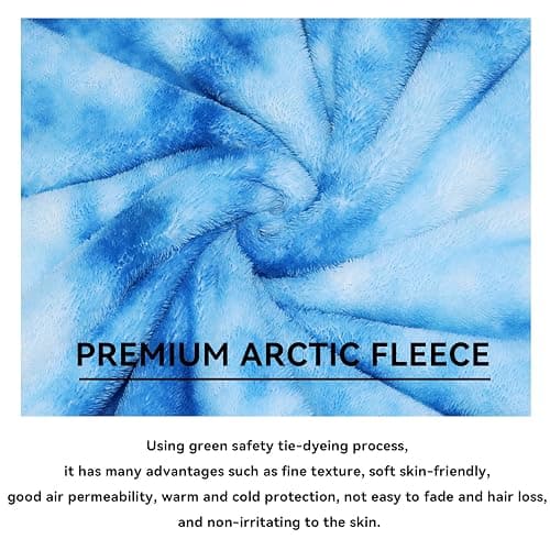 Blue Fleece Blanket, Soft Plush Microfiber Throw for Couch, Sofa, Bed, Luxury Cozy Warm Lightweight Blanket, Living Room Bedroom Home Decor, Travel Camping Gifts for Women and Men thumbnail 5