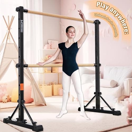 FC FUNCHEER Adjustable Ballet Barre,Portable Dance bar,Fitness Equipment for Dance & Balance Excercise,Super Sturdy for Balance Workout,Weight Limit 250 LBS thumbnail 6
