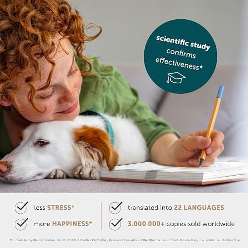 6-Minute Diary – 3-Million-User Gratitude Journal for Women & Men with Prompts – Guided Self Care Book Based on Positive Psychology – Daily Manifestation thumbnail 3