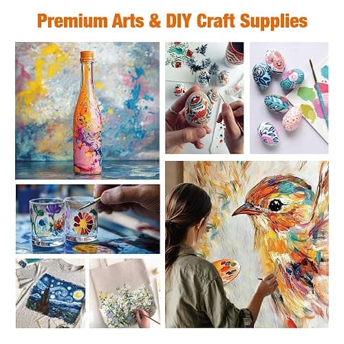 Artbreezing Acrylic Paint Set,48 Colors 0.74 oz/22ml Tubes,Highly Pigment Art Paints for Canvas,Wood,Fabric,Paper, Giftable Choice for Artists,Beginner to Pro (48 Colors) thumbnail 7